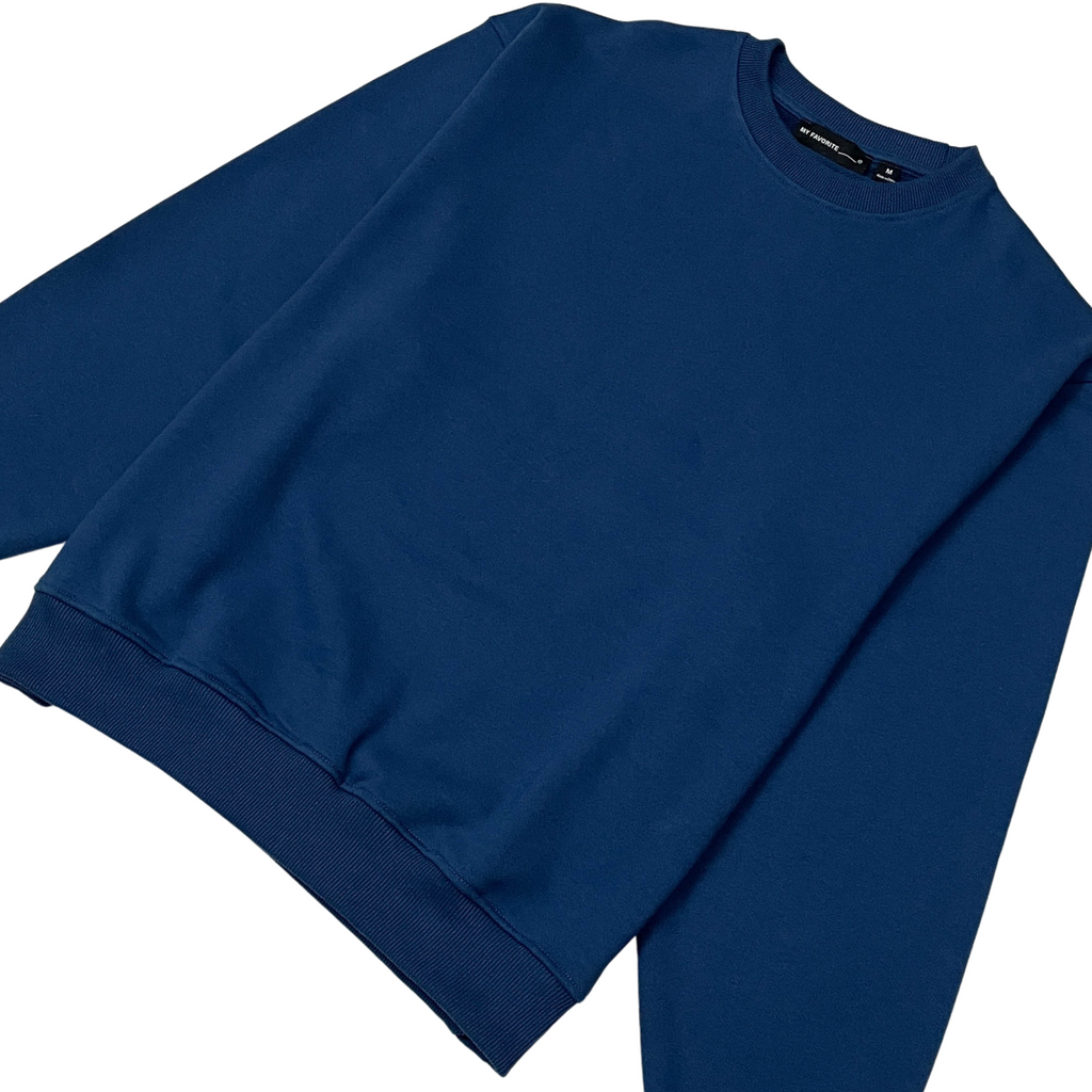 French terry crewneck sweater