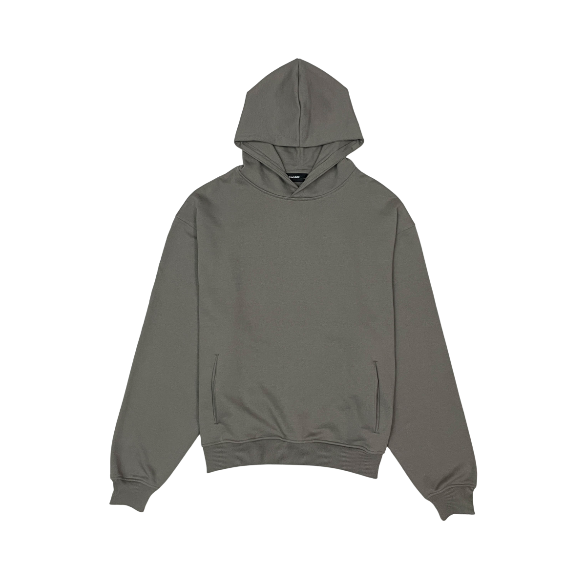 French terry drop shoulder hoodie