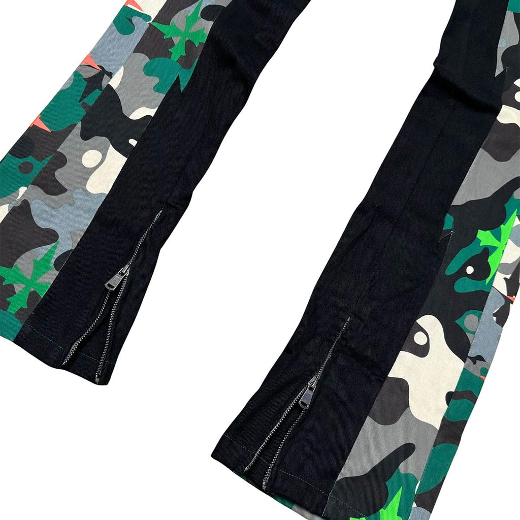 Elongated bootcut cargo