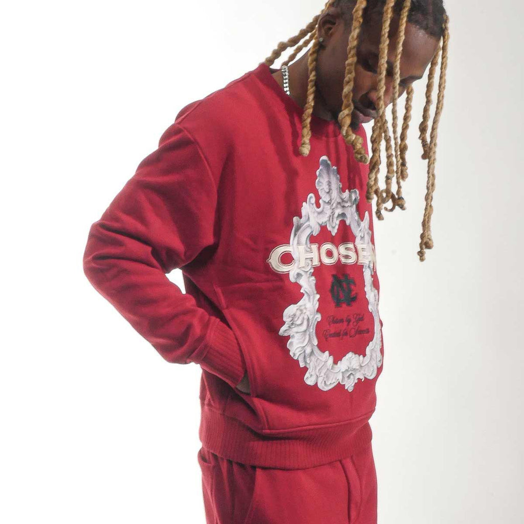 Pocketed washed frame crew