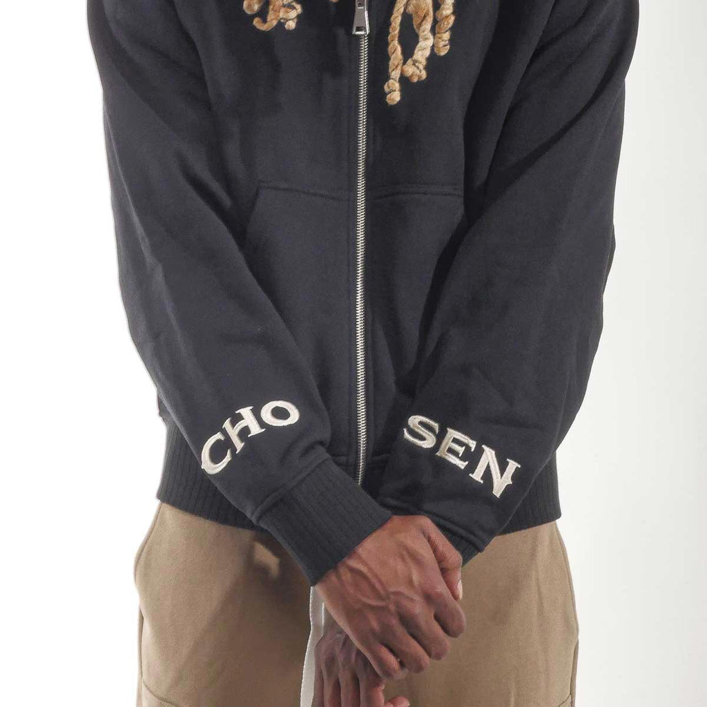 Washed full-zip hoodie