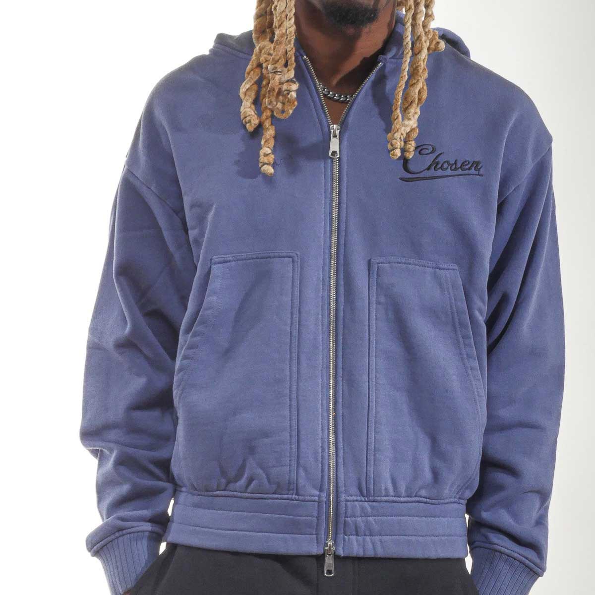 Chosen washed full-zip hoodie