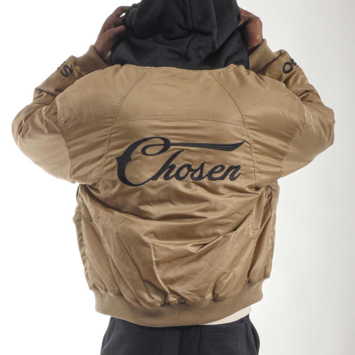 Relaxed hooded bomber jacket