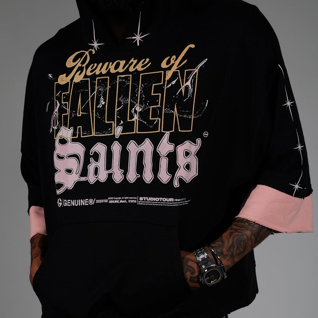 Beware short sleeve hoodie