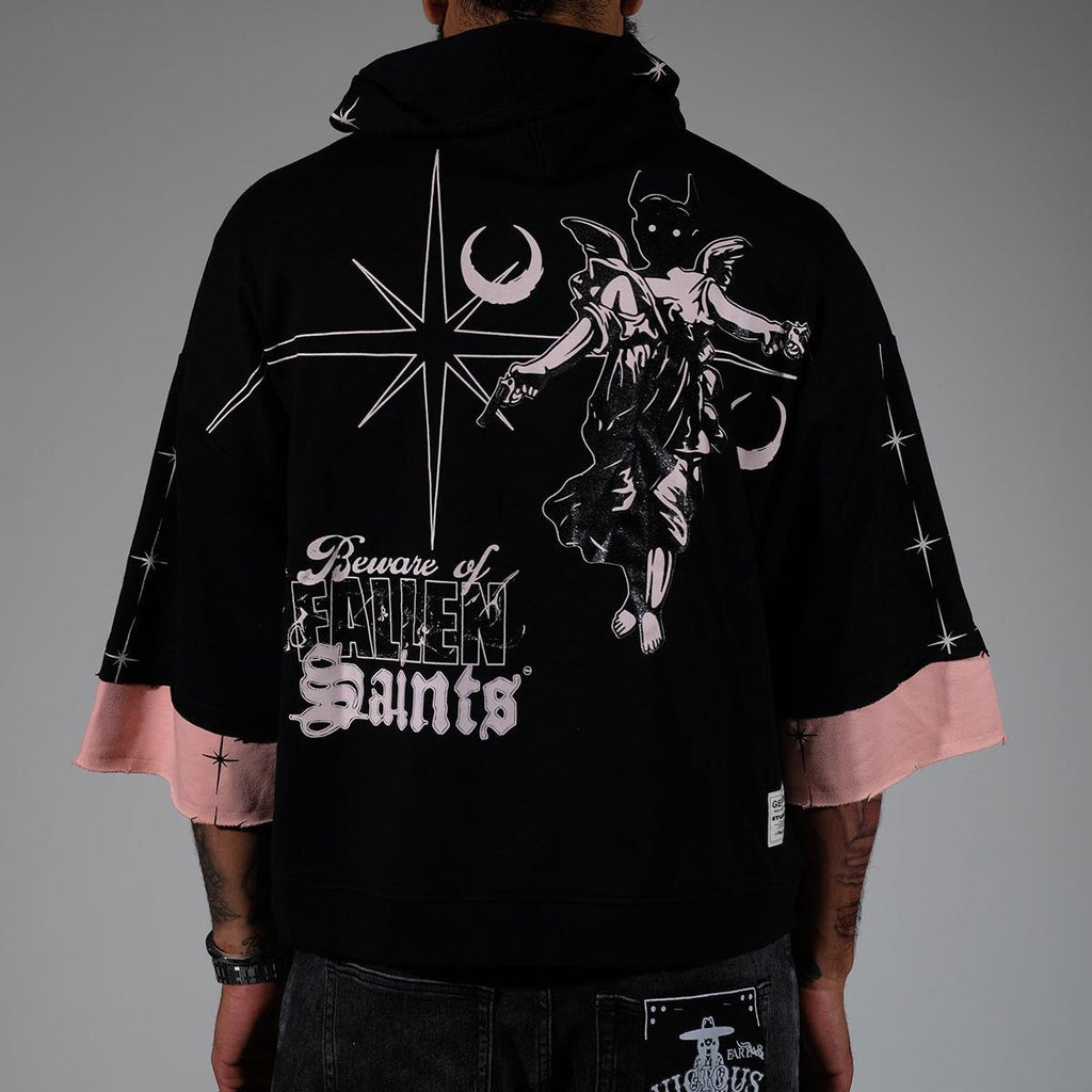 Beware short sleeve hoodie