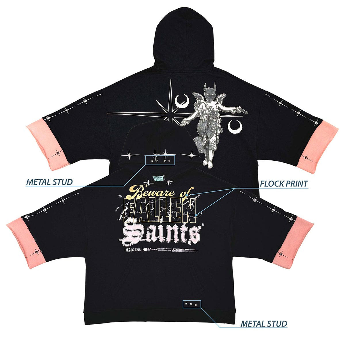 Beware short sleeve hoodie