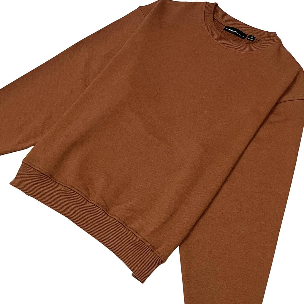 French terry crewneck sweater