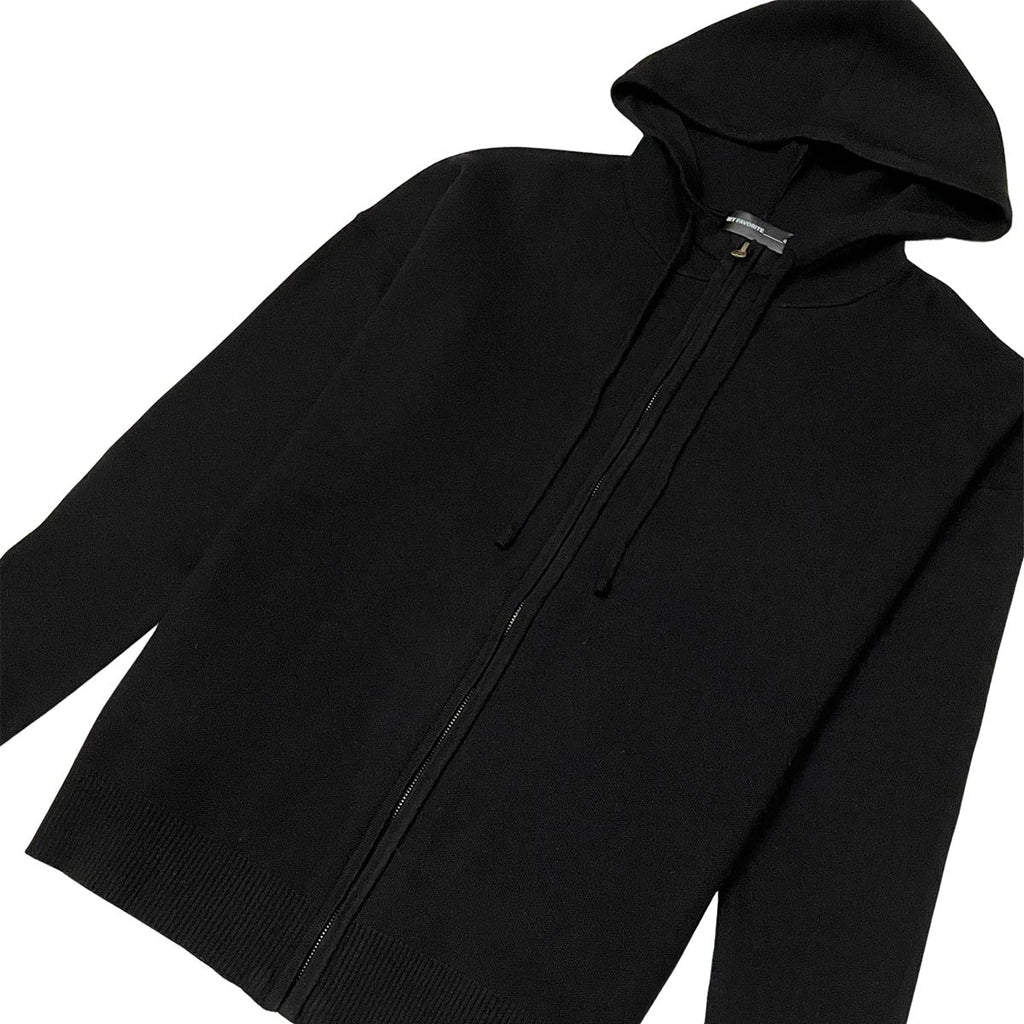 Viscos poly double knit zip up hoodie
