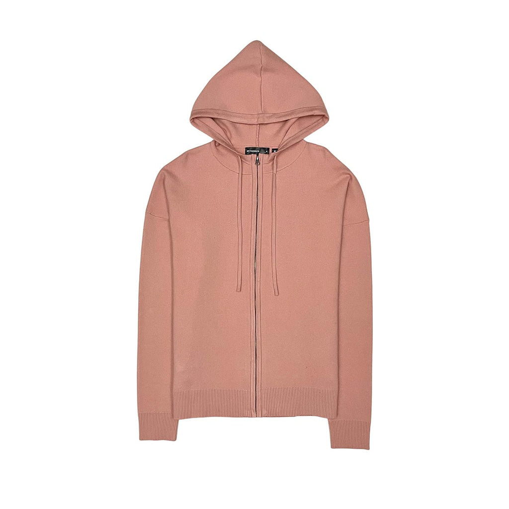 Viscos poly double knit zip up hoodie