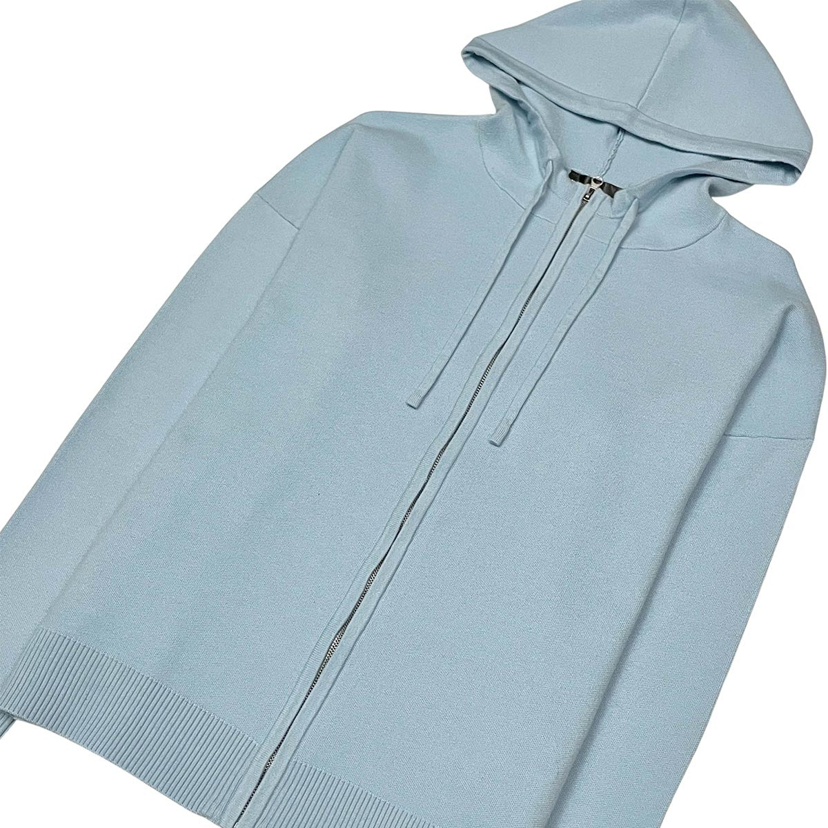 Viscos poly double knit zip up hoodie