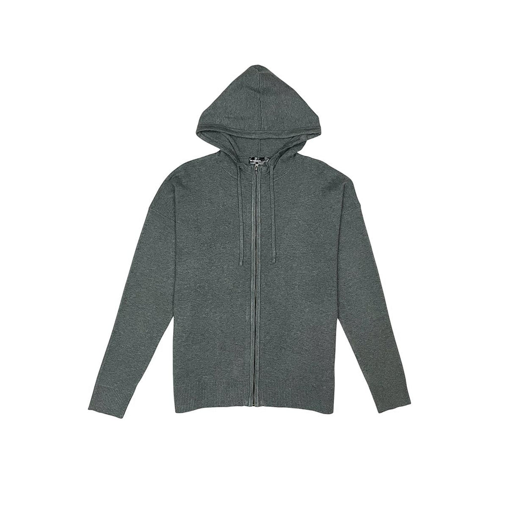 Viscos poly double knit zip up hoodie