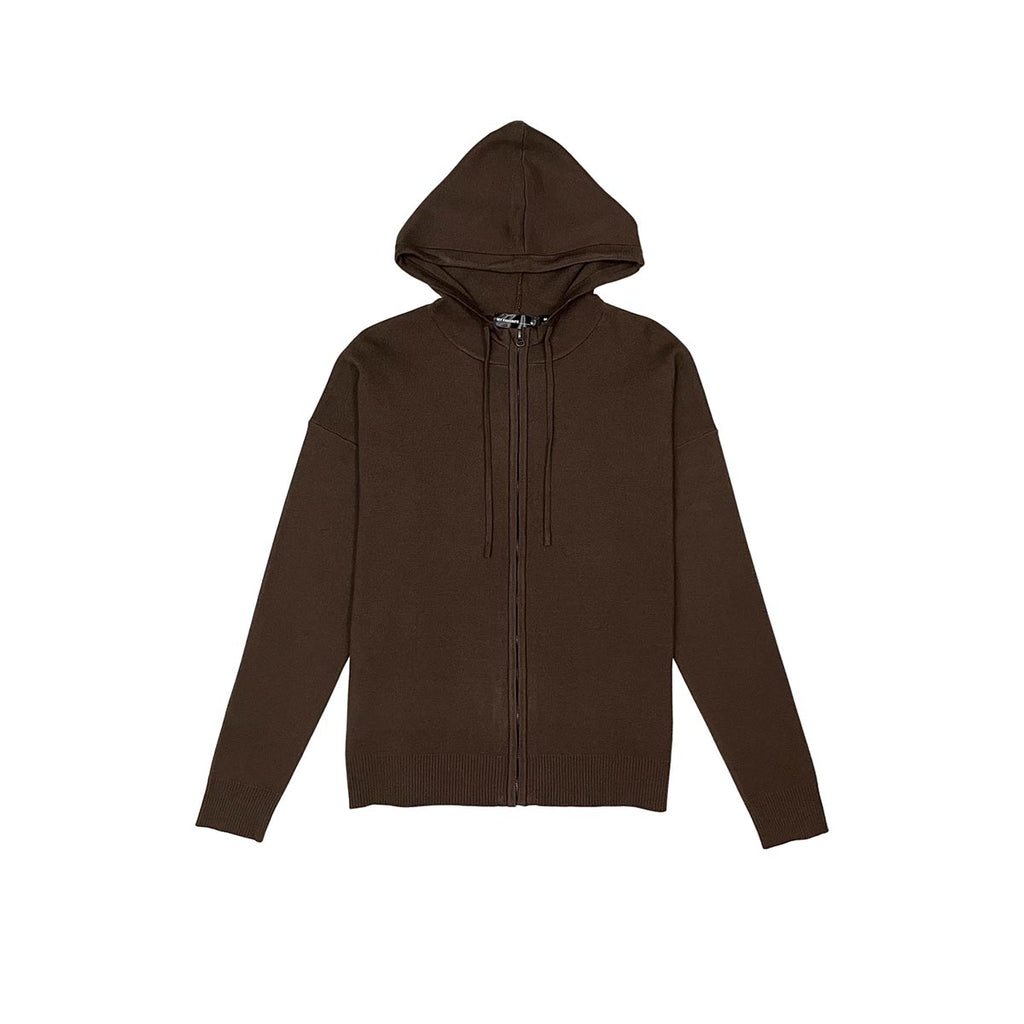 Viscos poly double knit zip up hoodie
