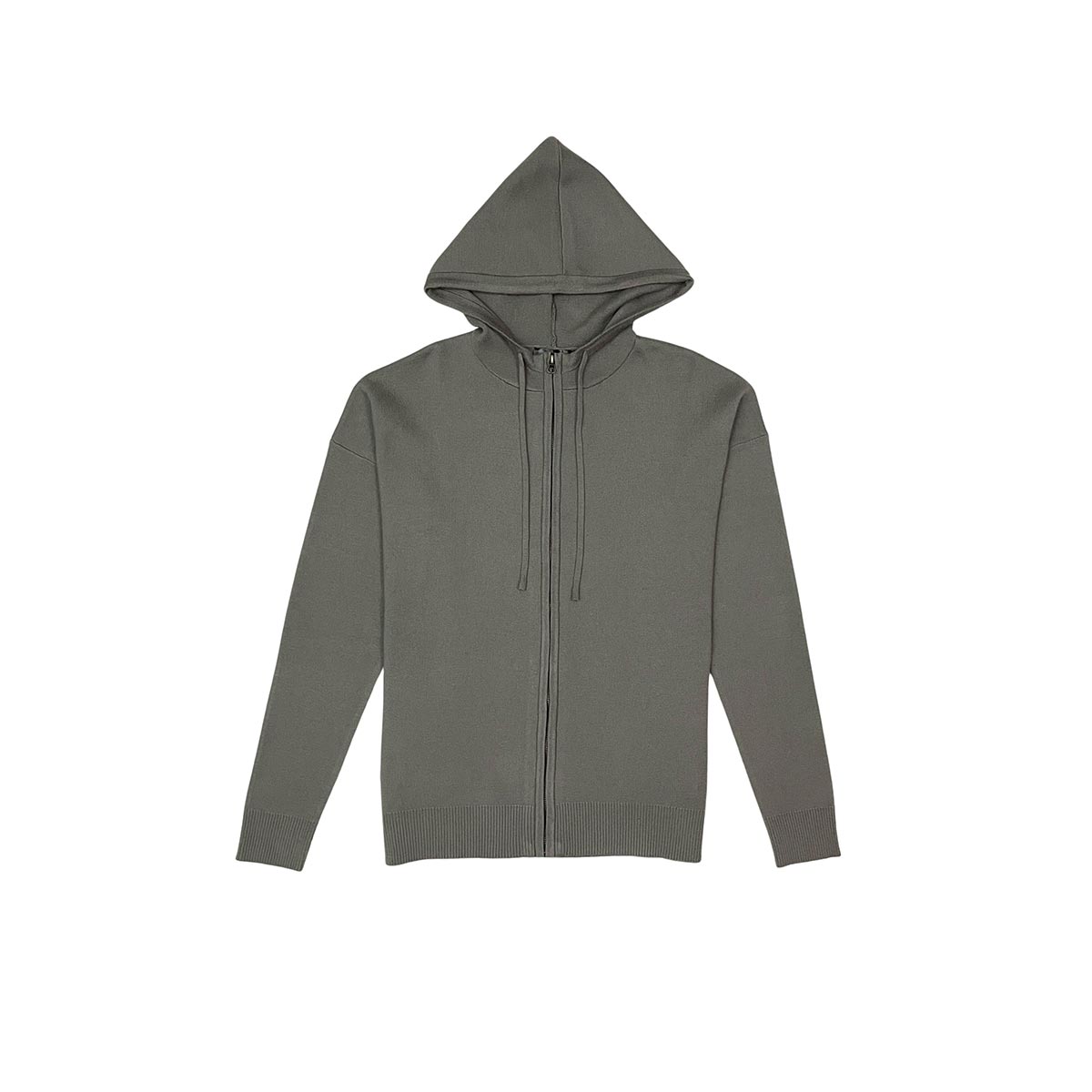 Viscos poly double knit zip up hoodie
