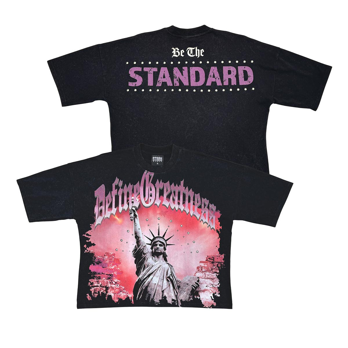 Stray define greatness wide & crop fit tee