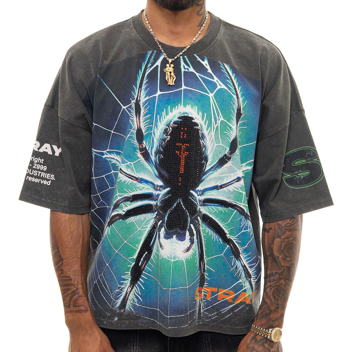 Stray spider wide & crop fit tee