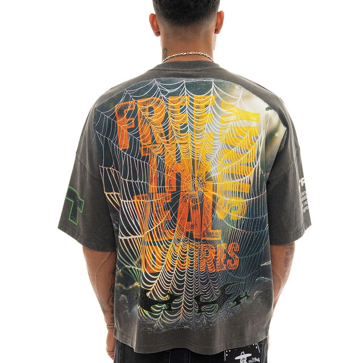 Stray spider wide & crop fit tee