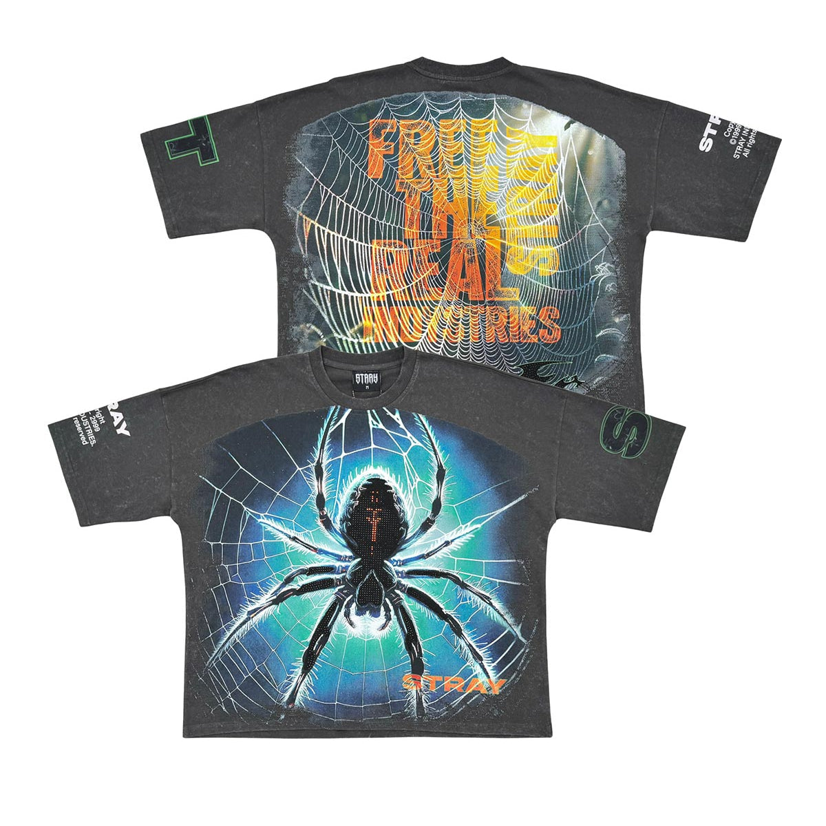 Stray spider wide & crop fit tee