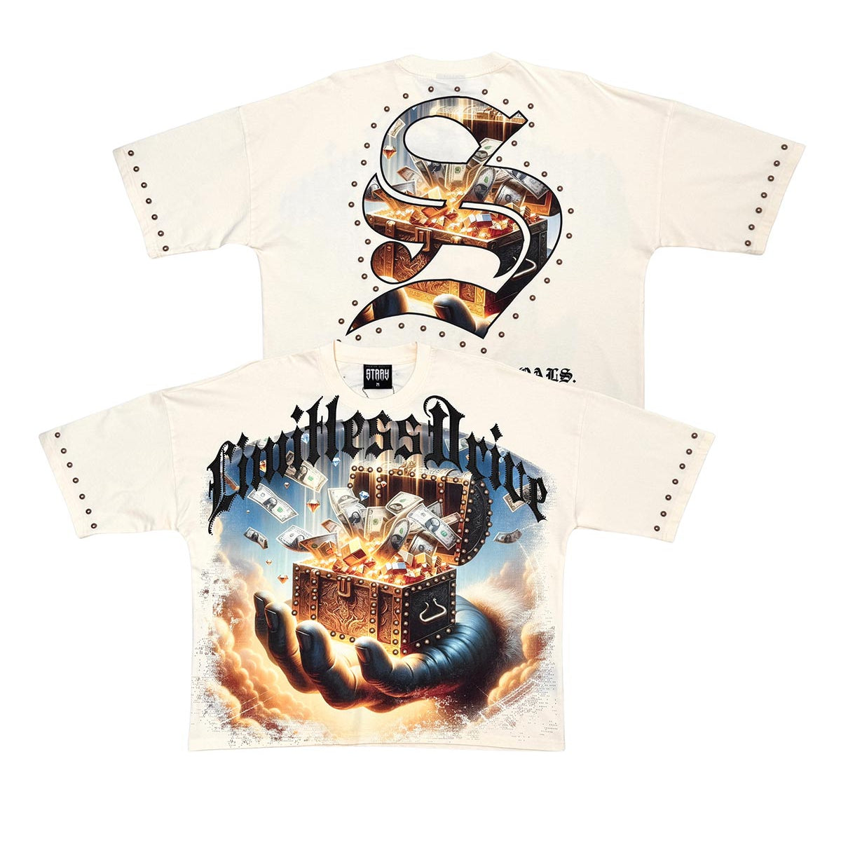 Stray treasure chest wide & crop fit tee