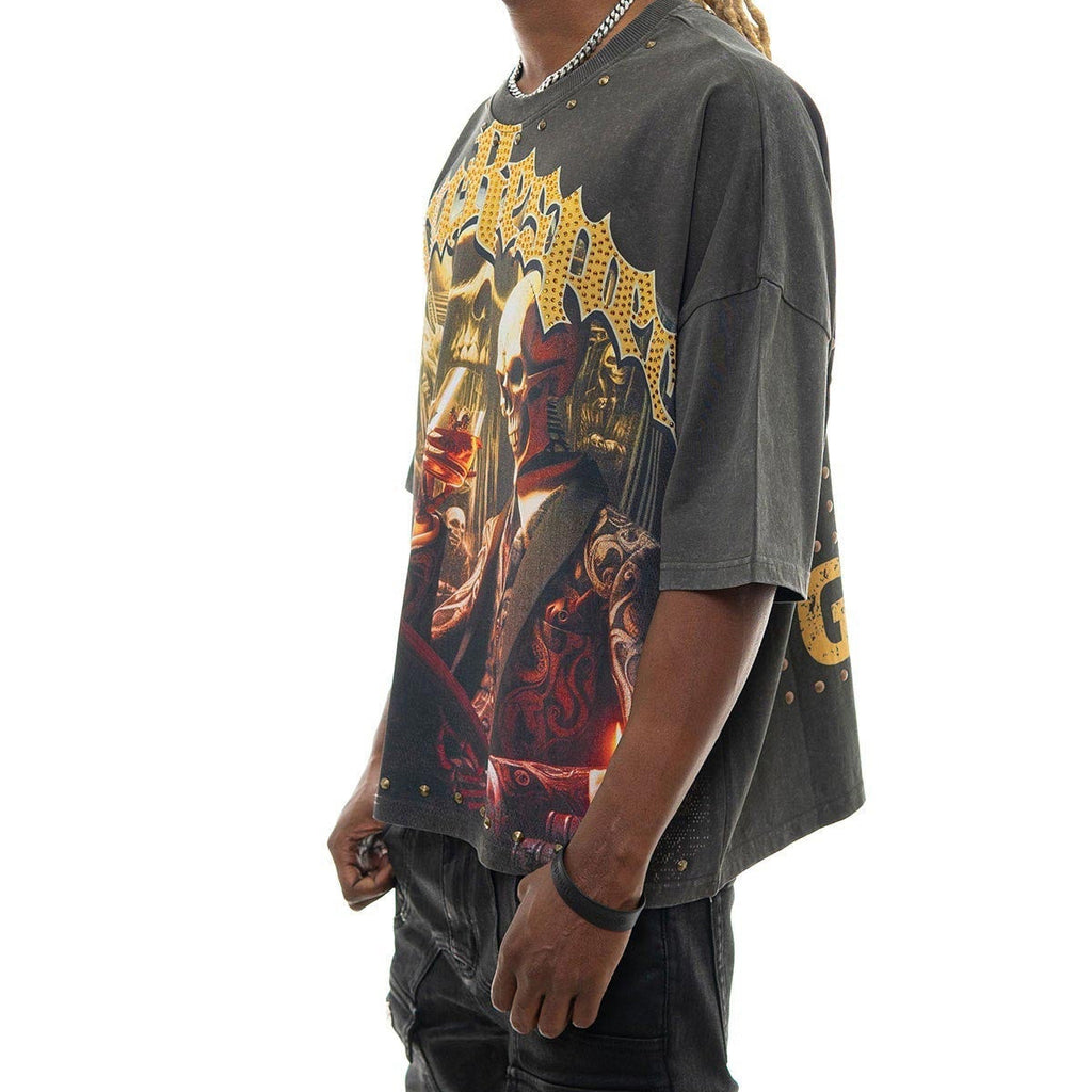 Stray respect earned wide & crop fit tee