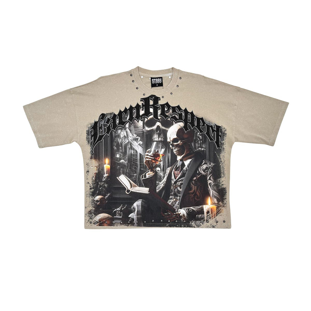 Stray respect earned wide & crop fit tee