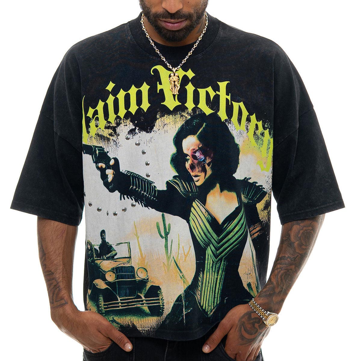 Stray claim victory wide & crop fit tee