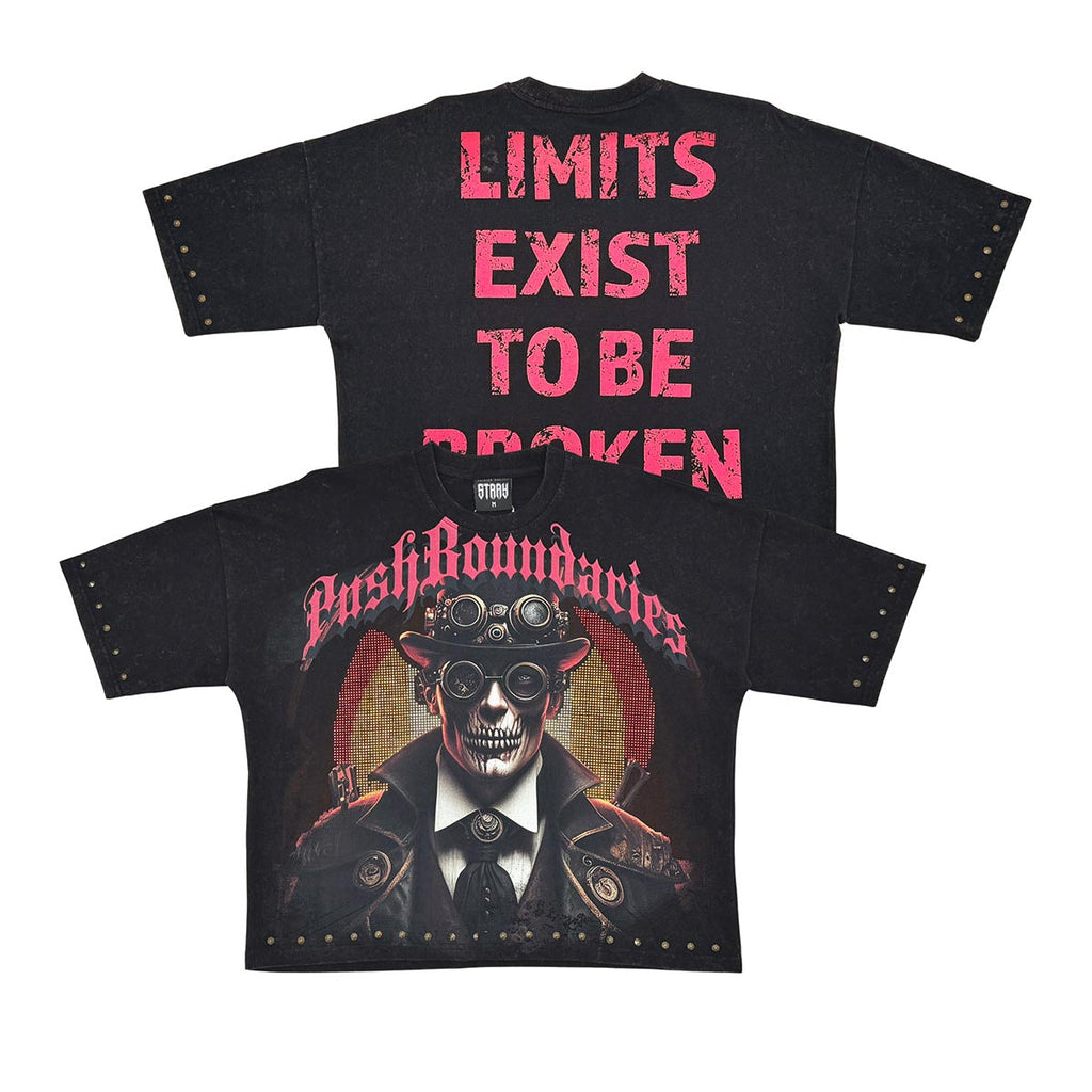 Stray push boundaries wide & crop fit tee