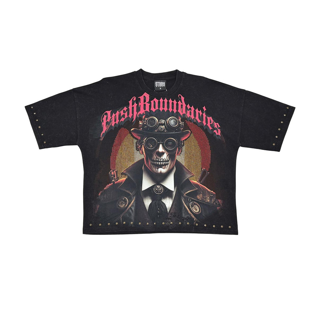 Stray push boundaries wide & crop fit tee