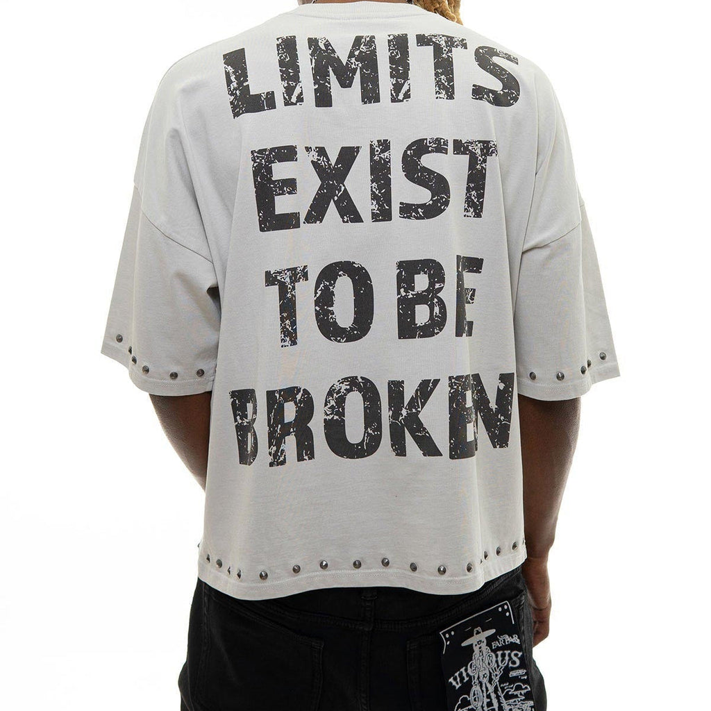 Stray push boundaries wide & crop fit tee