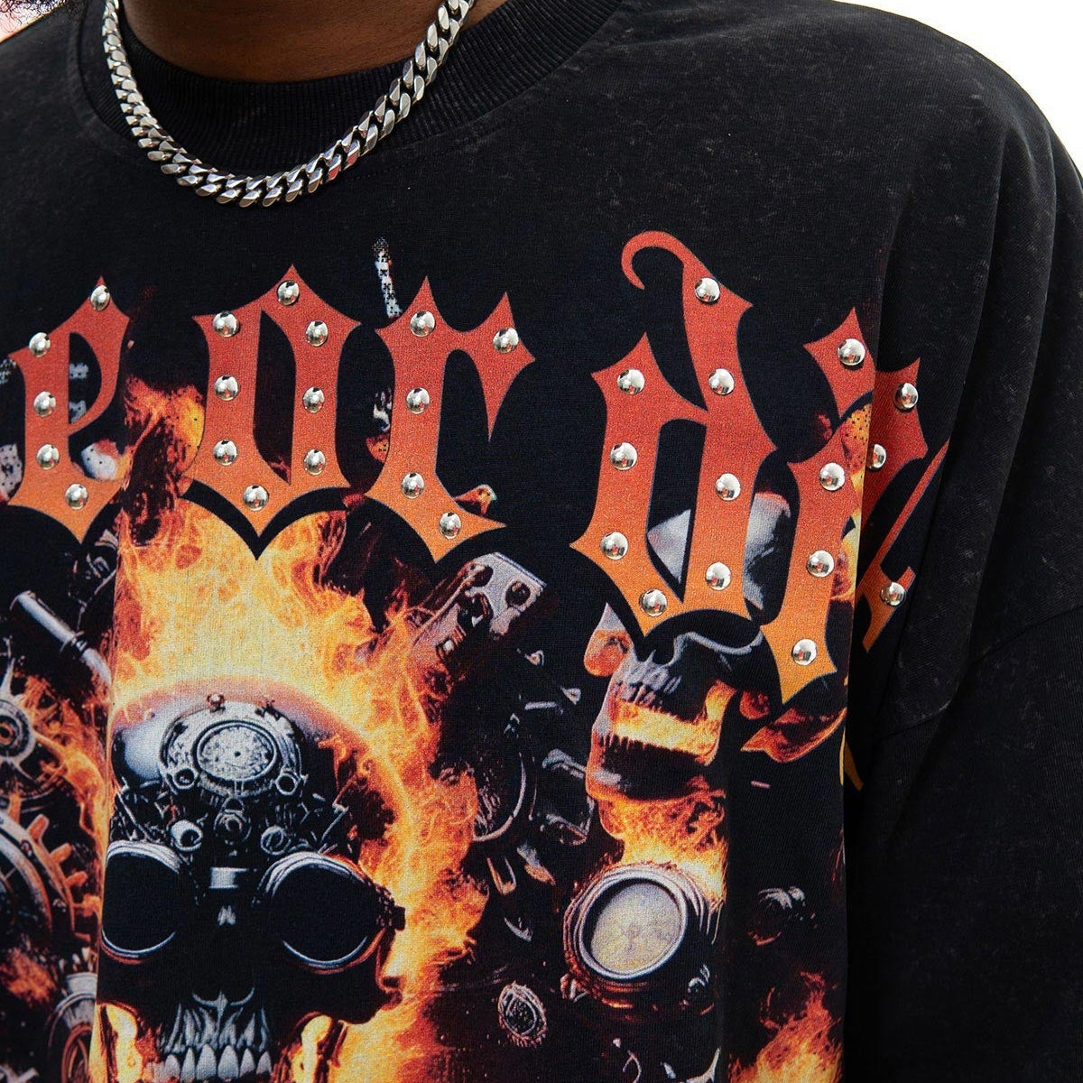 Stray ride or die wide & crop fit tee