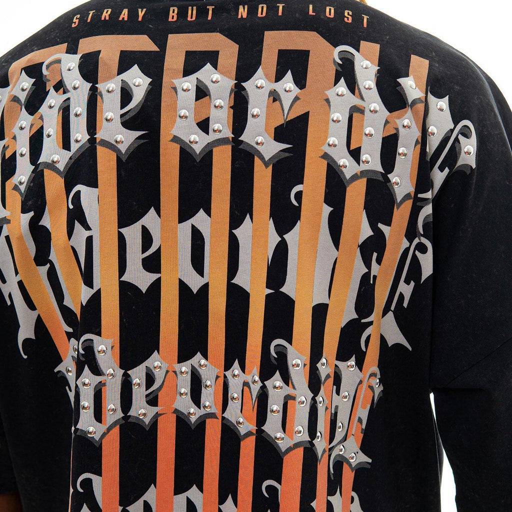 Stray ride or die wide & crop fit tee