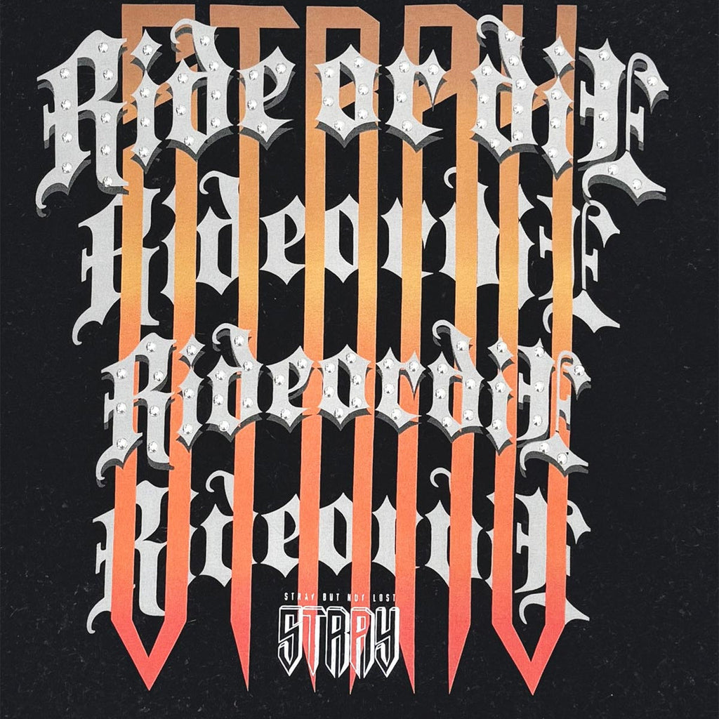 Stray ride or die wide & crop fit tee