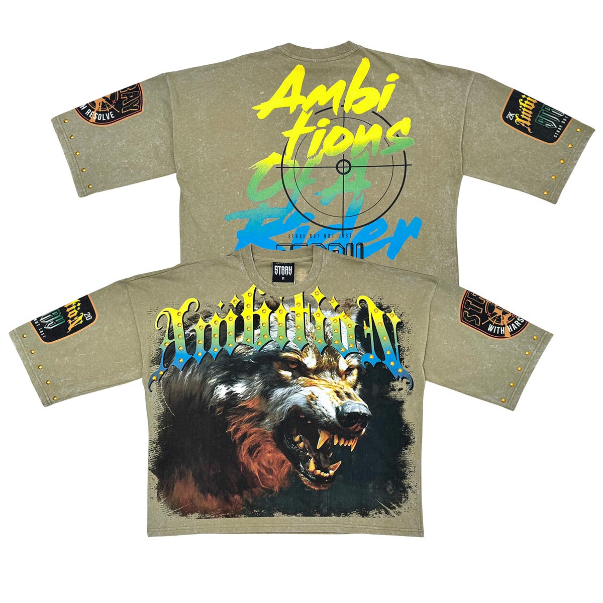 Stray ambitions 3/4 sleeve tee