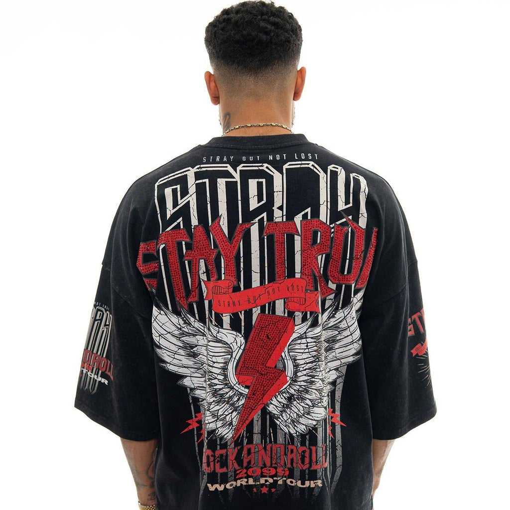 Stray rock n roller 3/4 sleeve tee