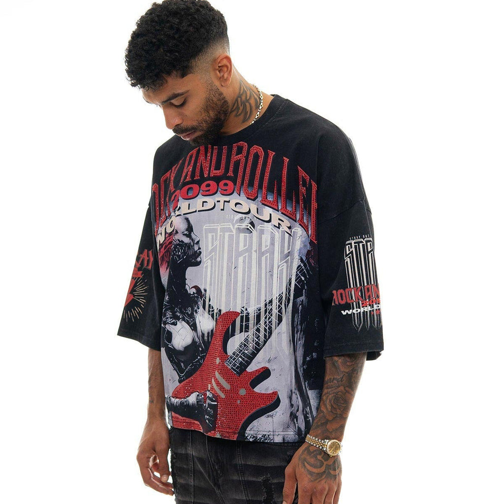 Stray rock n roller 3/4 sleeve tee