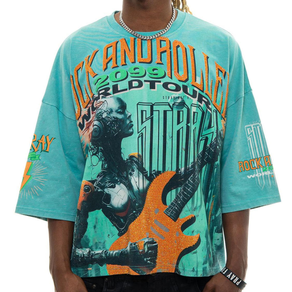 Stray rock n roller 3/4 sleeve tee