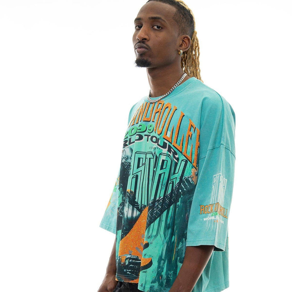 Stray rock n roller 3/4 sleeve tee