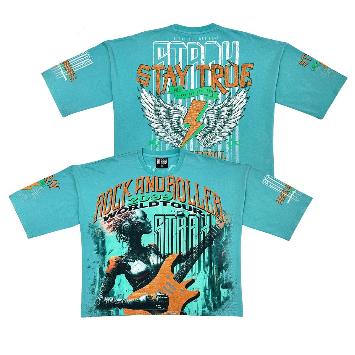 Stray rock n roller 3/4 sleeve tee
