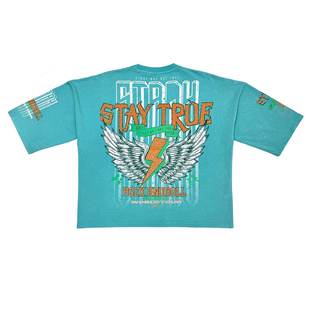 Stray rock n roller 3/4 sleeve tee