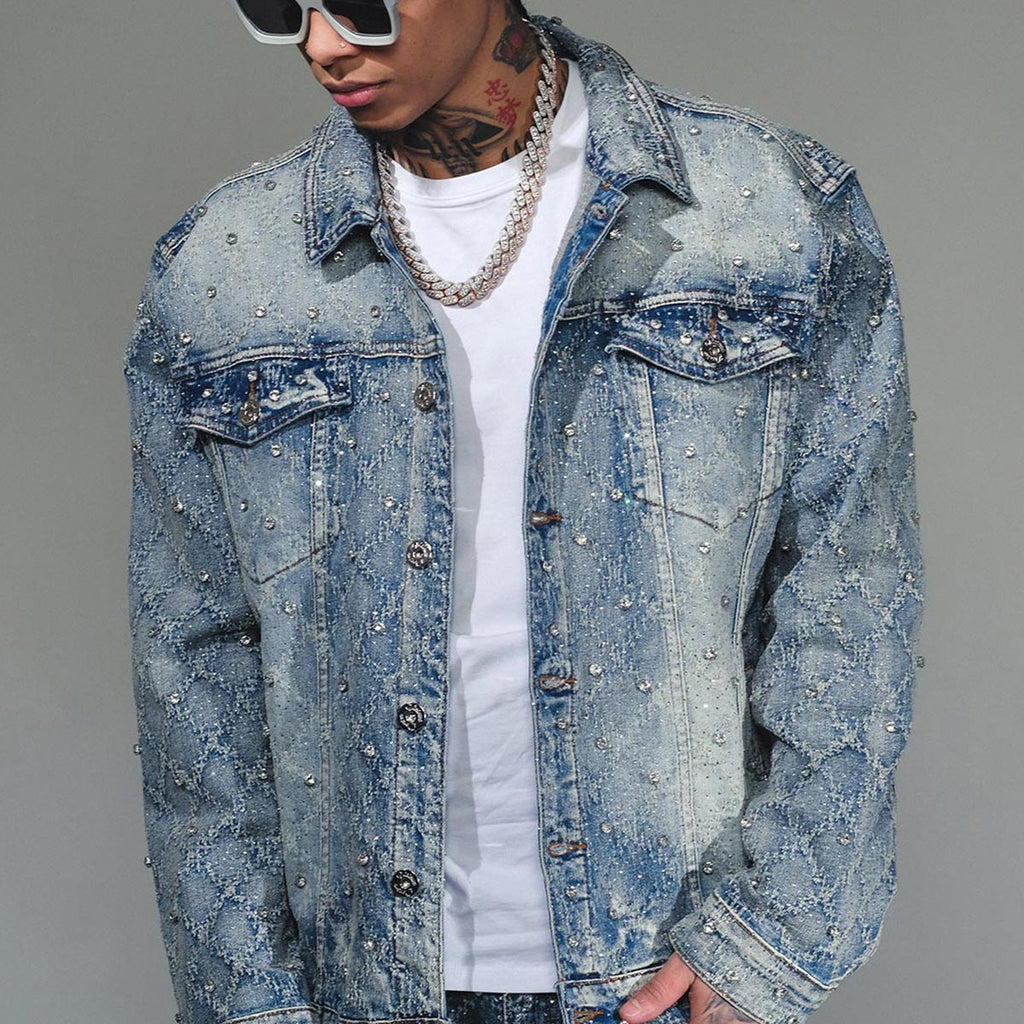Embellished jean jacket