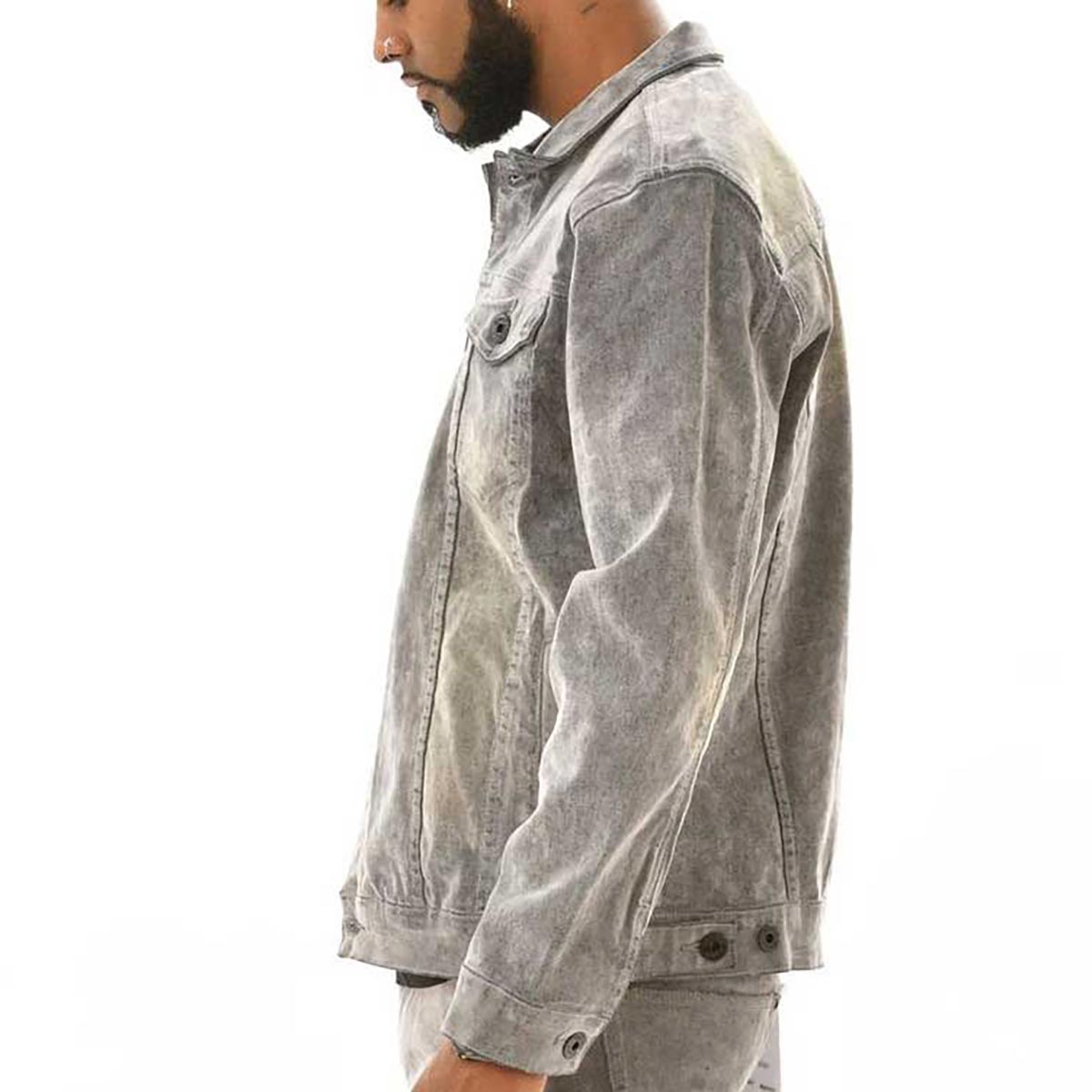 Velvet coated denim jacket