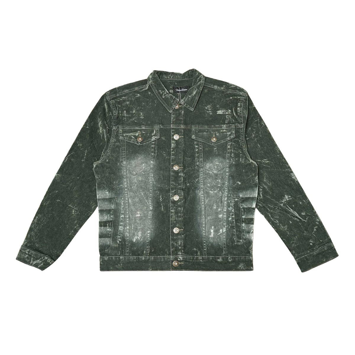 Velvet coated denim jacket