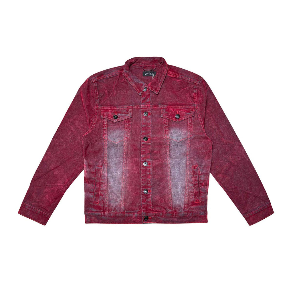 Velvet coated denim jacket