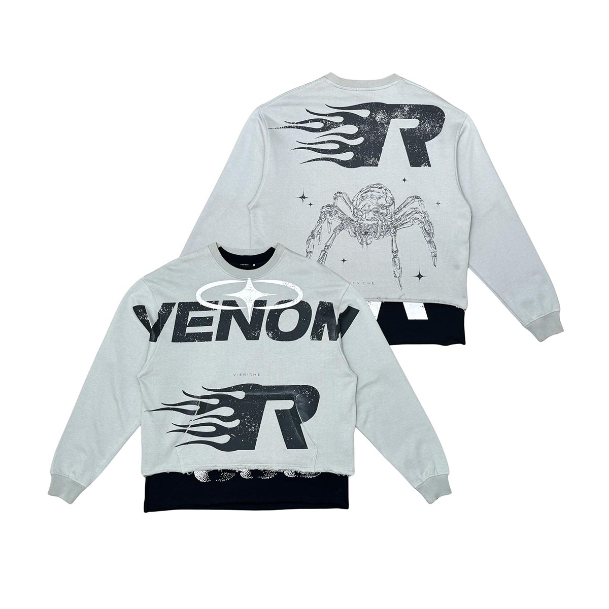 Venom cropped crew/tee 2pc combo