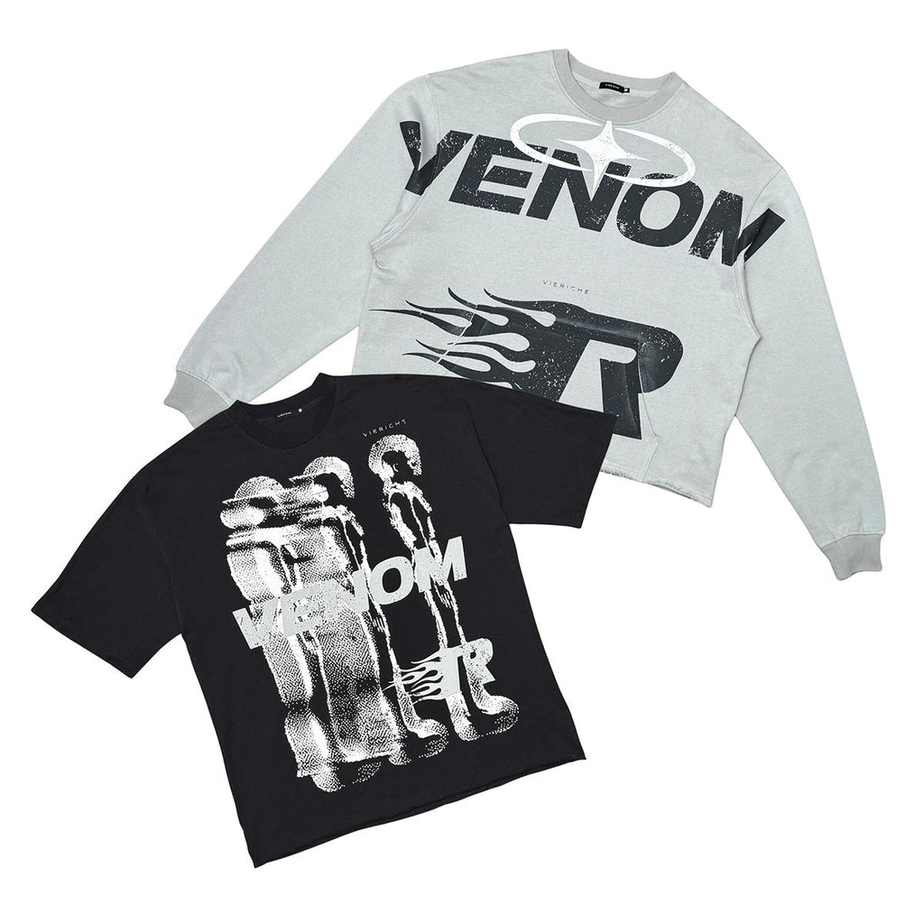 Venom cropped crew/tee 2pc combo