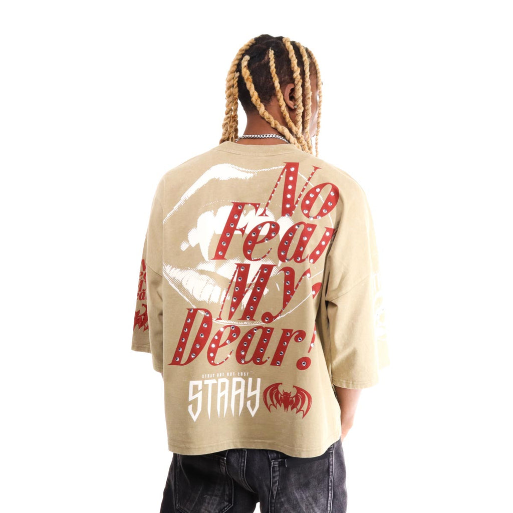 No fear 3/4 sleeve tee