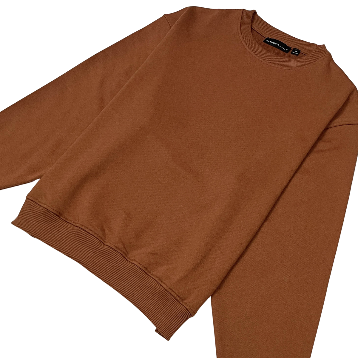 French terry crewneck sweater