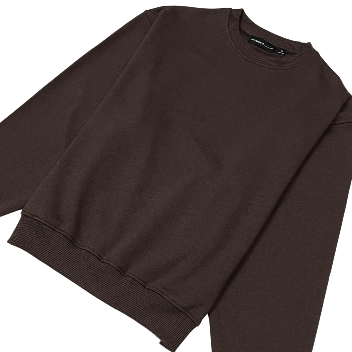 French terry crewneck sweater
