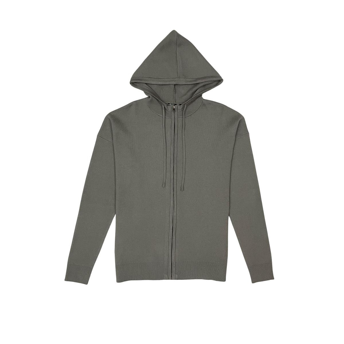 Viscos poly double knit zip up hoodie