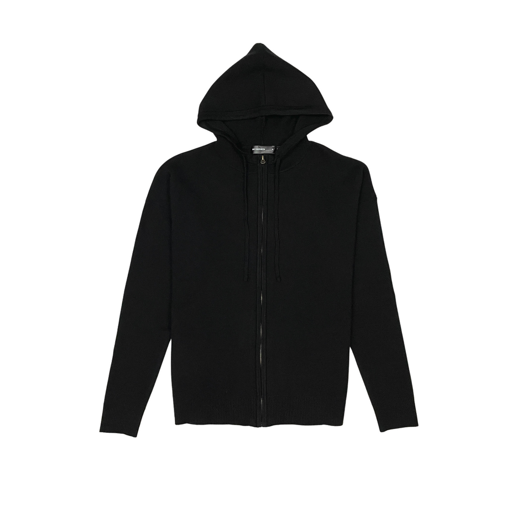 Viscos poly double knit zip up hoodie