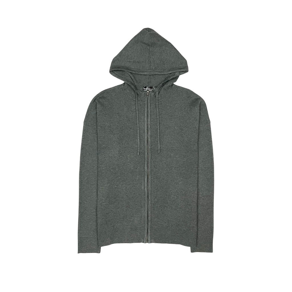 Viscos poly double knit zip up hoodie
